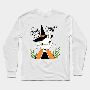 spooky cat Long Sleeve T-Shirt
